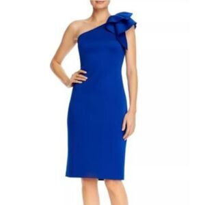BRAND NEW ONE-SHOULDER RUFFLE COCKTAIL DRESS